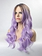 Lilac Ombre Wavy Capless Synthetic Wig