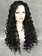 Jet Black Long Curly Synthetic Lace Front Wig