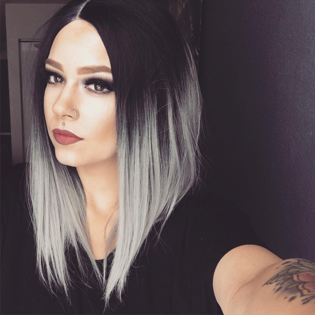 Short Hair With Gray Ombre