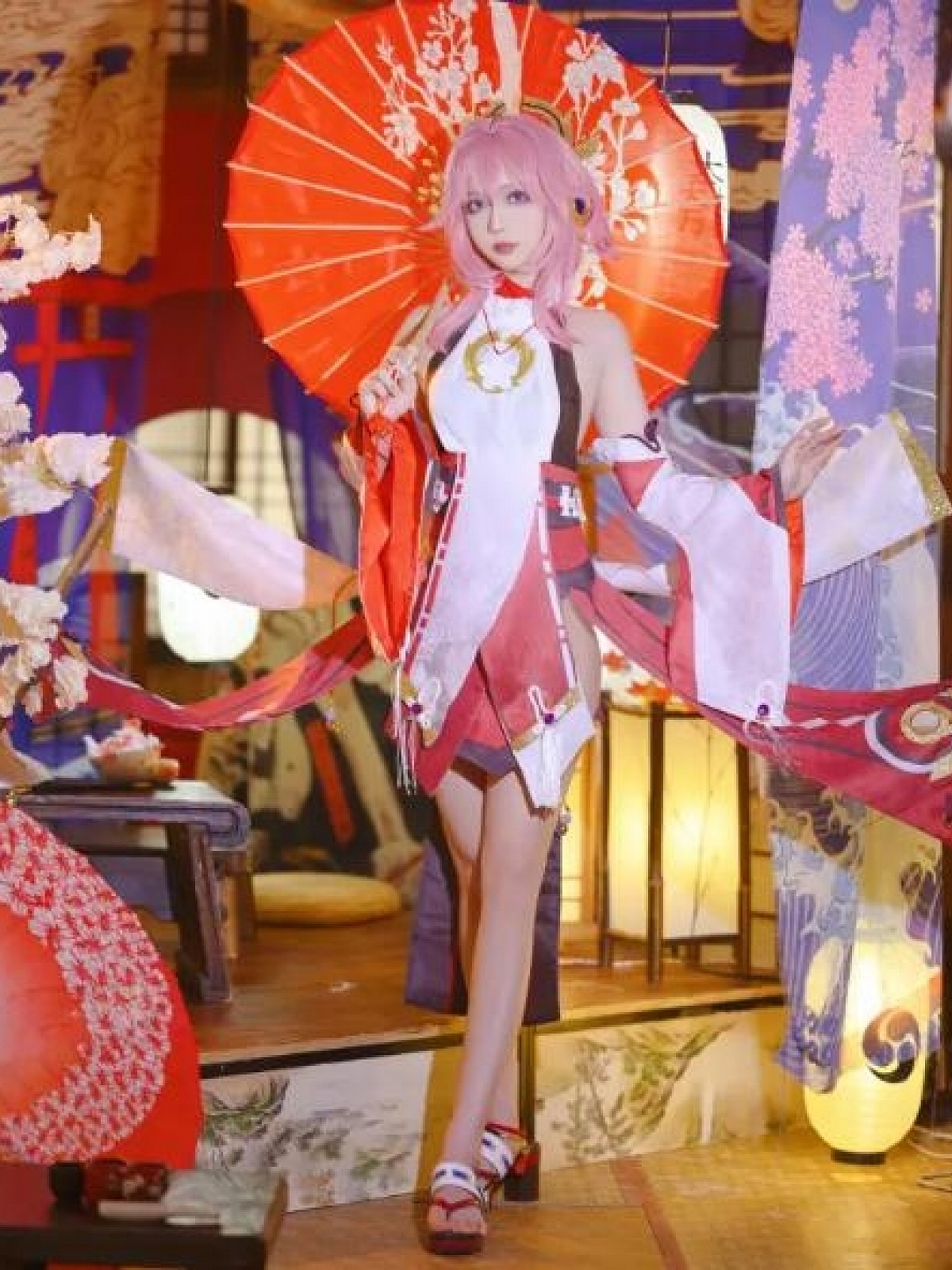 Evahair fashion Genshin Yae Miko cosplay costume