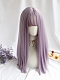 Evahair Purple Long Straight Synthetic Wig with Bangs