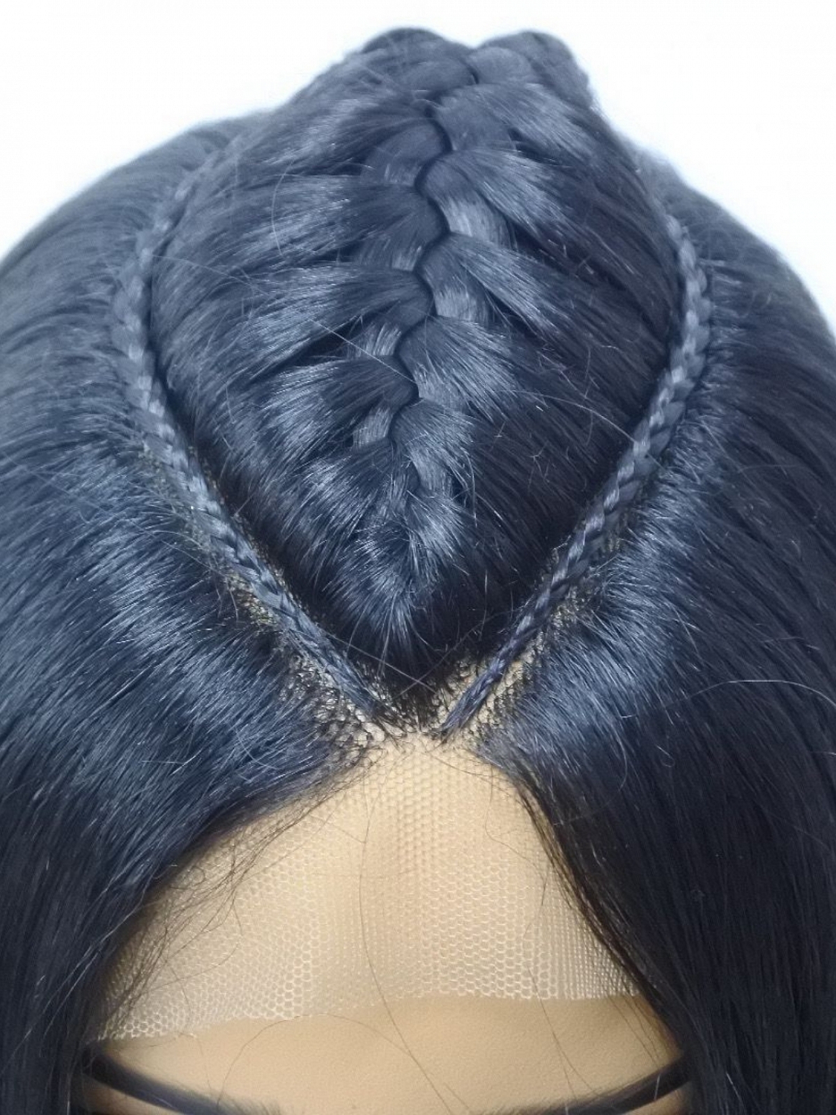 Evahair 2021 New Style Yaki Long Straight Part Braided Synthetic Lace Front Wig