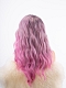 Purplish Pink Wavy Synthetic Lace Front Wig