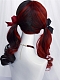 Evahair 2021 New Style Half Black and Half Red Medium Wavy Synthetic Wig with Bangs