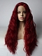 Dark Wine Red with Slight Wavy Style Synthetic Lace Front Wig