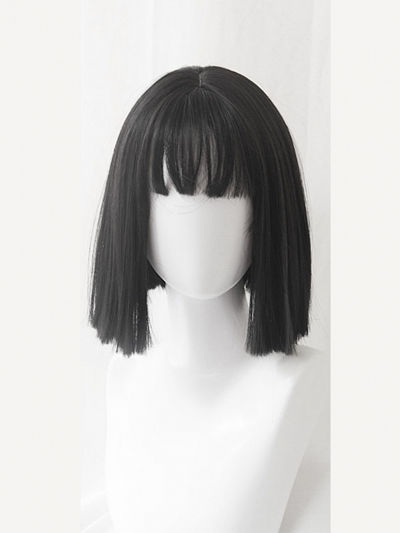 Evahair 2021 New Style Three Colors Selective Short Straight Synthetic Wig with Bangs