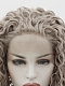 Evahair Fashion Style Grey Long curly Synthetic Wig