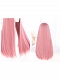 Evahair Pink Long Straight Synthetic Wig with Bangs