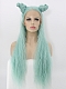 EvaHair Mint Green Slight Wavy Synthetic Lace Front Wig