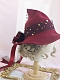 Evahair 2021 Halloween Special Offer Burgundy Witch Hat with Burgandy Bow