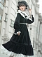 Evahair elegant long sleeve black lolita dress