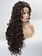 Dark Brown Long Curly Synthetic Lace Front Wig