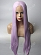 Super Long Lavender Gothic Style Straight Synthetic Lace Front Wig 