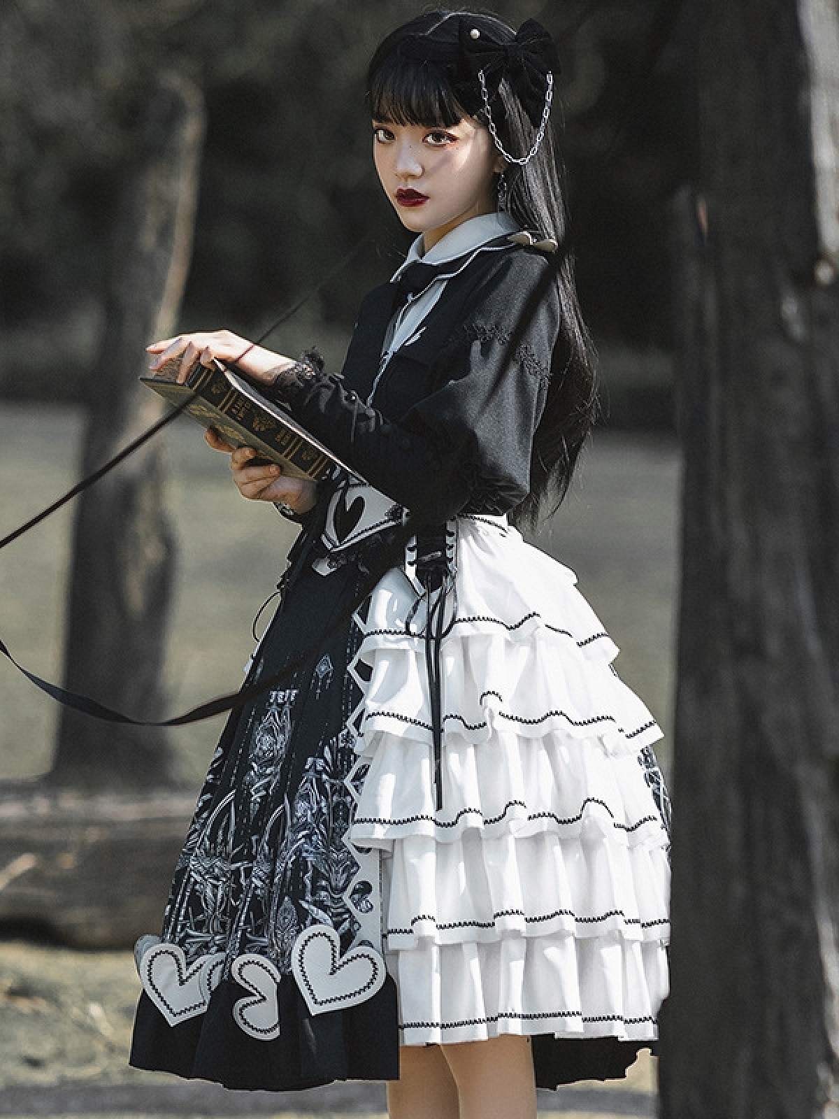 Evahair vintage black punk lolita dress