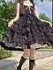 Evahair pearl decorated black lolita dress JSK