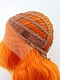 Bright Orange Synthetic Medium Length Lace Front Wig