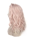 Fashion Lolita Pink centre parting long curly comic style wig