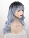 EvaHair Lpng Wavy Synthetic Full Lace Wig with Bangs