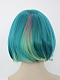 New Arrival Hidden Rainbow Color Teal Bob Synthetic Wig