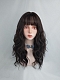 Evahair 2021 New Style Blackish Brown Long Wavy Synthetic Wig with Bangs