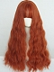 Evahair Dark Orange Long Wavy Synthetic Wig with Bangs