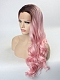 2016 Hot Instagram Color Ombre Pastel Pink Synthetic Lace Front Wig