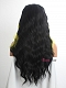 Evahair Black and Fore Yellow Long Wavy Synthetic Lace Front Wig