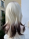 Evahair 2022 New Style Blonde to Brown Ombre Medium Straight Synthetic Wig with Bangs