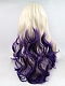 Evahair new fashion gold and purple Gradient front lace wig