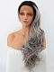 EvaHair Best Seller Hot Grey/Silver Ombre Wavy Long Synthetic Lace Front Wig