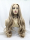 New Style Platinum Blonde  Wavy Wefted Cap Synthetic Wig