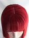 Evahair 2021 New Style Red Short Straight Synthetic Wig with Bangs