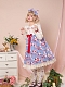 Evahair fashion strawberry printed blue lolita dress JSK