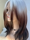 Preorder--Evahair 2021 New Style Silver to Brown Ombre Medium Straight Synthetic Lace Front Wig