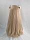 Evahair Blonde Long Straight Synthetic Wig with Bangs