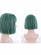 Evahair Fashionable Green Bob Synthetic Wig with Bangs