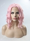 Sweet Pinky Wavy Lob Synthetic Lace Front Wig