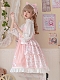 Evahair pink cat paw printed adorable lolita dress