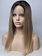 EvaHair Brown T color Medium Length Synthetic Lace Front Wig