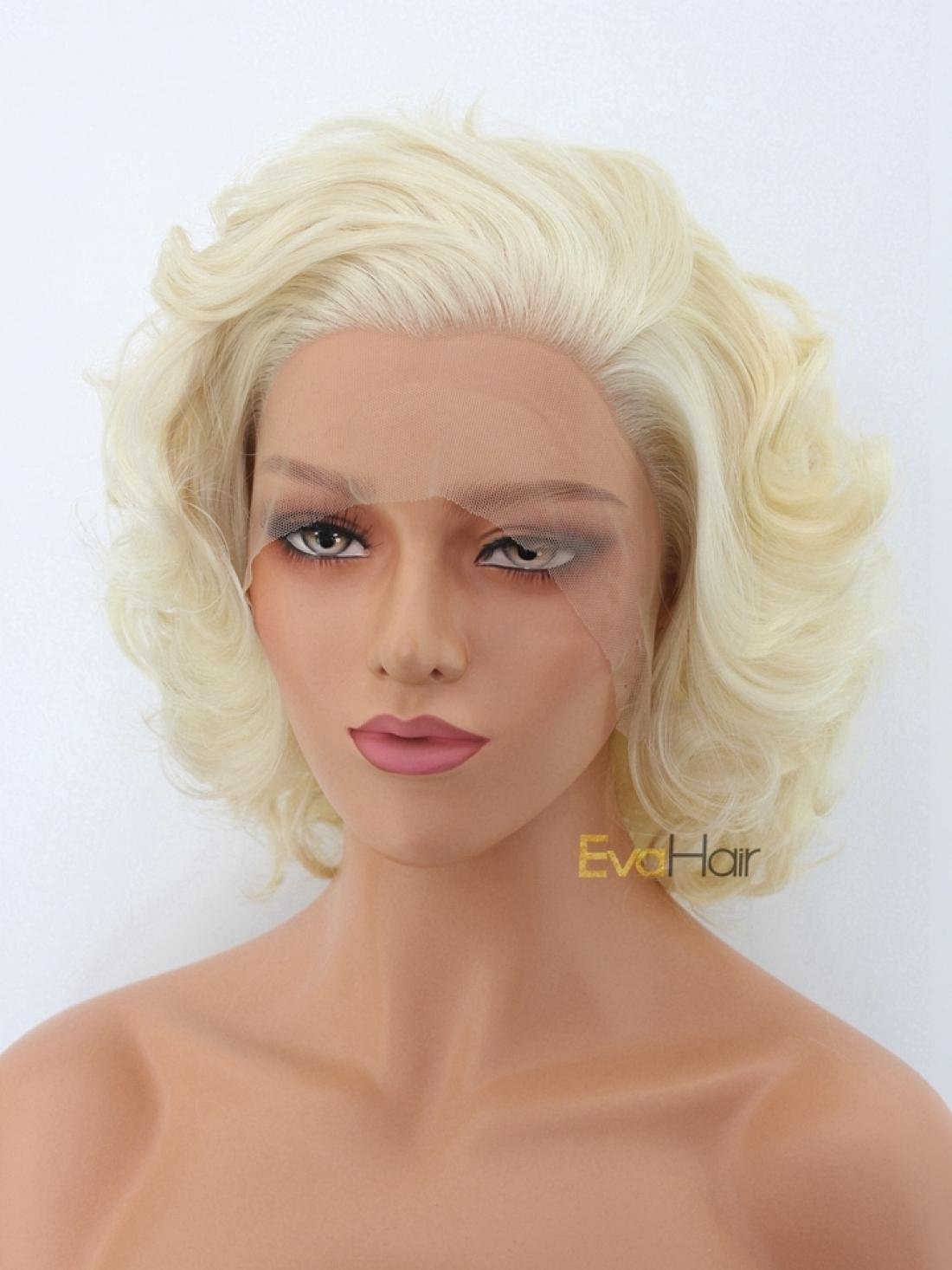 Platinum Blonde Marilyn Monroe Inspired Short Lace Front Synthetic