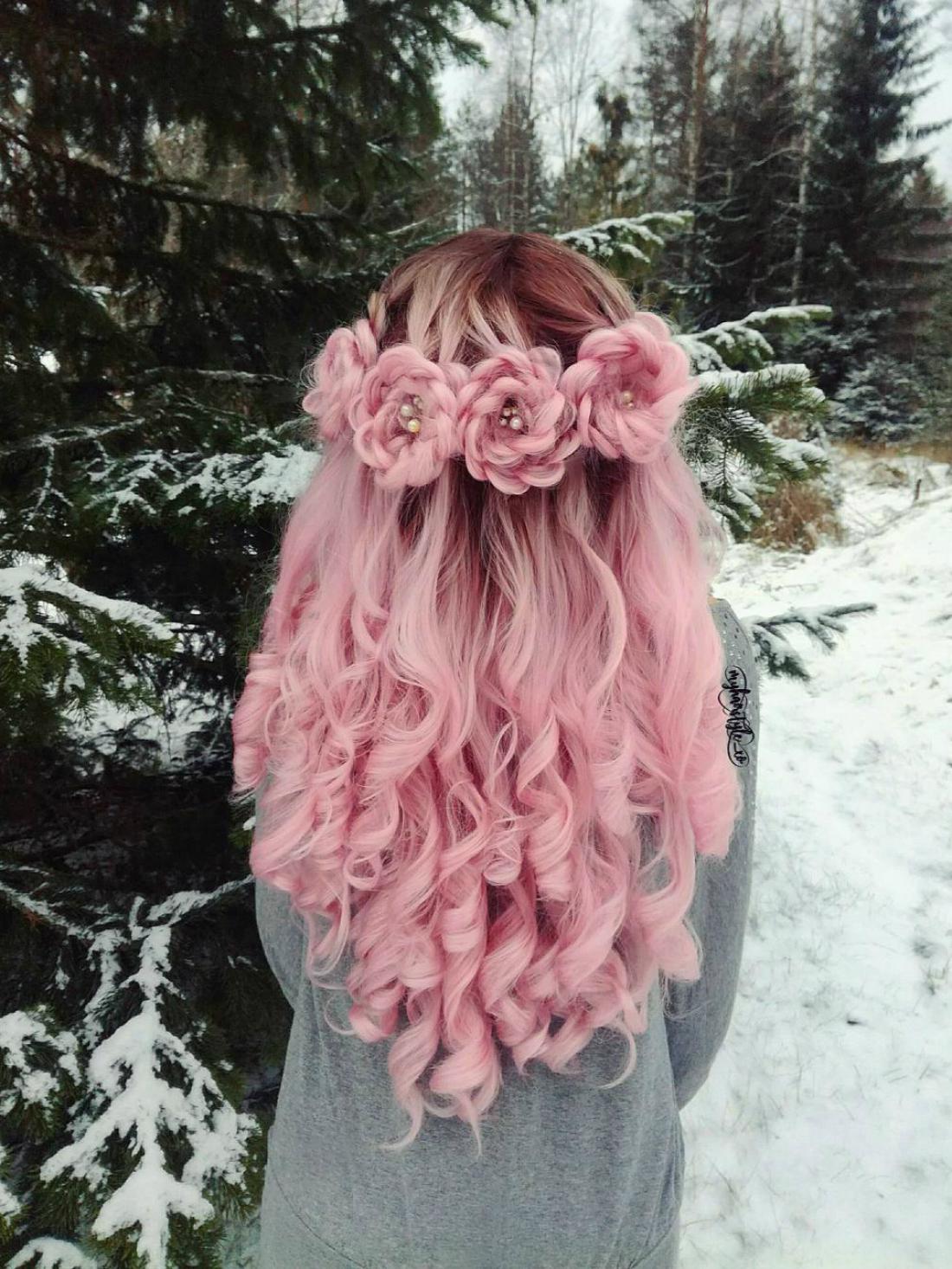 Best Seller Pinterest Color Ombre Pink Synthetic Lace Front Wig