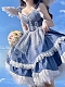 blue Polka Dot Mesh Lolita JSK