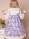 Evahair fashion strawberry printed blue lolita dress JSK