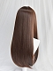 Evahair Lolita Brown Long Straight Synthetic Wig with Bangs