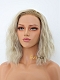 Blonde with Brown Root Water Wave Synthetic Short Lace Front Bob Wig