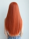 Evahair 2021 New Style Orange Long Straight Synthetic Wig with Bangs