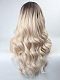 Platinum Blonde Ombre Wavy Capless Synthetic Wig