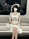 Evahair fashion cheongsam style white mesh lolita dress