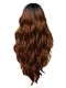 Evhair new style rufous long wavy synthetic lace front wig