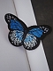 Evahair 2021 Gothic Style Handmade Blue Butterfly Hairpin
